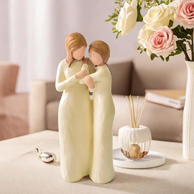 Sister Gifts for Women, Best Friend Sisters Birthday Gift, Unique Resin Sister Figurines Gifts for Sisters from Sister, Mother and Daughter or Friendships