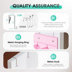 WVM Over the Door Shoe Organizer with 35 Breathable Mesh Pockets, Hanging Shoe Organizer for Door with 4 Metal Hooks, Large Capacity Closet Storage for Shoes, Accessories