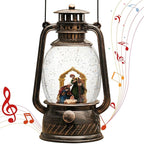Christmas Decorations Nativity Snow Globe,Musical Christmas Snow Globes Light Up Glitter 6H Timer Nativity Scene Religious Decor Gifts