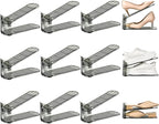 Shoe Slots Organizer, Clear Shoe Stacker, Adjustable Level Shoe Rack,Storage Space Saver for Sneakers Display (Grey Transparent, 12Pack)