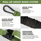 HPYGN Two Foots Pull Up Assistance Bands, Heavy Duty Resistance Band for Pull Up Bar, Adjustable Weight/Size with Fabric Feet/Knee Rest, Bands for Pull Up Assist for Strength Training, Pull Up