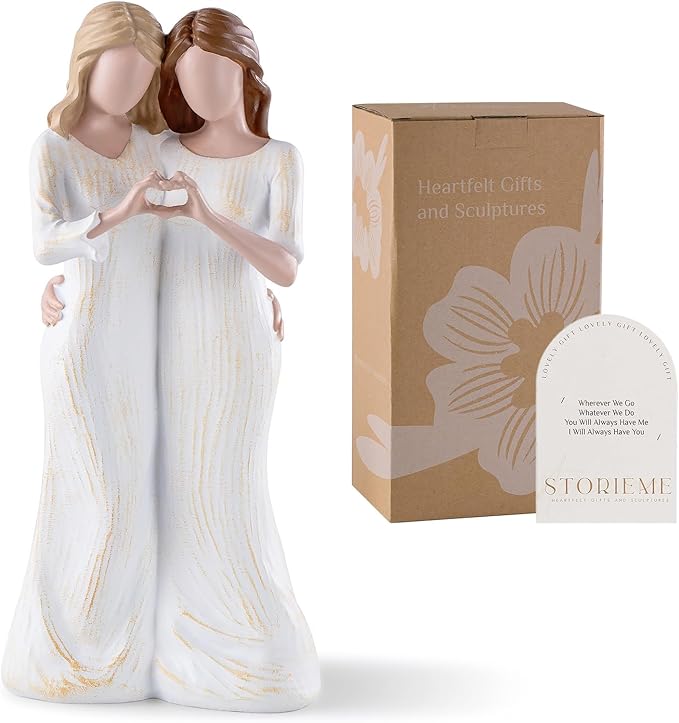 Storieme Sister Figurines - Best Friends Gifts for Women, Bestie Friendship Christmas & Birthday Gift