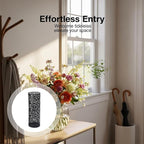 Black Metal Floral Umbrella Stand, 16.5 in Tall Lightweight Umbrella Holder, Cutout Design, Versatile Entryway Storage, Home & Office