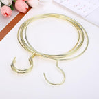 Round Clothes Hangers Metal Scarf Organizer Circular Holder for Closet Storage Home Laundry Accessories 10.03X7 Inch