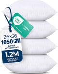 Utopia Bedding Throw Pillows Insert (Pack of 4, White) - 26 x 26 Inches Bed and Couch Pillows - Indoor Decorative Pillow