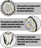 Pine & Linen Handmade Dream Catcher,Bohemian Style Car Rearview Mirror Hanging Charms Feather Pendant,Good Luck Charm for Car Accessories/Wall Hanging/Women/Gift(Black)