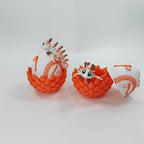 Enchanted 3D Egg with Miniature Inside - Handcrafted Printed Collectible | Fantasy Decor & Gift (Baseball Dragon & Egg (Box))