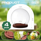 Tuanse 4 Pieces Glass Dome Display Showcase Glass Globe and Display Dome with Wood Base DIY Craft Keepsake Globe Case Gifts for Women Wedding Tabletop Centerpiece Decoration(Brown)