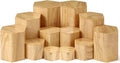 Jetec 12 Pcs Hexagonal Jewelry Display Risers Hexagonal Market Display Risers Stands Acrylic Showcase Acrylic Stand for Jewelry Model Figures Decoration, 6 Sizes (Woodgrain)