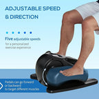 Soozier Under Desk Elliptical Exercise Machine, Mini Rehabilitation Bike, Powered Ellipse Leg Exerciser with Adjustable Speed, Remote & LCD Display for Home & Office