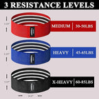 Fabric Resistance Bands for Working Out, 3 and 4 Levels Booty Bands Long Resistance Bands for Women and Men | Elastic Bands for Exercise Bands Resistance Workout Bands Resistance