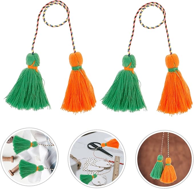 Homoyoyo 2pcs Boho Tassel Garland Decor Tassel Pendant Accessories for Home Decor