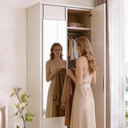 DUMOS 47x14 Inch Full Length Mirror Over the Door, Wall Mounted Full Body Mirror, Door Hanging Metal Aluminum Alloy Frame Dressing Mirrors for Bedroom, Living Room, Entryway, Gold