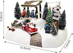 MOMENTS IN TIME Christmas Village Tree Animation Building Home Decor with LED Lights and Christmas Music Battery Operated (not Included)