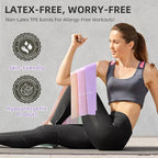 Resistance Bands for Working Out, Exercise Bands, Resistance Band for Physical Therapy, Stretch Bands for Pilates, Rehab, Stretch, Strength Training and Yoga Starter Set