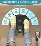 HOMGIM Under Desk Elliptical Machine - Quiet Motorized Leg Exerciser with Smart Remote, 12-Speed Manual Programs Auto/3 Auto Programs LCD Display & Bidirectional Motion for Home/Office