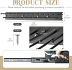 Blulu 1 Pcs 13.8'' Sliding Tie Rack Hanger for Closet, 25 Tie Pull Out Wall Mounted Extending Sturdy Metal Belt Organizer Holder for Men Belt Storage, Black