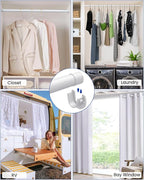 Closet Rods for Hanging Clothes, 17 to 39 Inches Stepless Adjustable Metal Closet Rod, 1.3 Inches Heavy Duty Clothes Hanging Rod for Closet Wardrobes Laundry RV, White