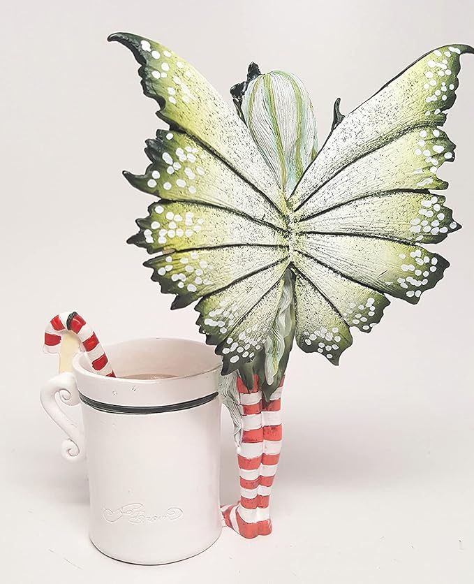 Pacific Giftware Amy Brown Chrismas Cup Fairy Dragon Fantasy Art Figurine Collectible 5.75 inch