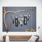 Dream Catcher Wall Decor,Large Boho Dream Catcher with Luxurious Feathers & Beads, Handmade Wall Hanging for Bedroom,Living Room, Gift Ready for Girls & Adults (Floral)