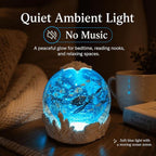 Starfish Night Light Ocean Decoration with 6H Timer, USB & Battery Powered, Rotating Ocean Scene Star Fish Snow Globe with Sea Turtle and Fish for Kids Adults Bedroom Living Room Decor (Starfish)