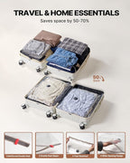Vacuum Seal Bags for Clothing Travel, VINTAR 16 Pack Vacuum Storage Bags with Rechargeable Wireless Pump, Space Saver Bags(4 Jumbo+4 Large+4 Medium+4 Small) for Travel Luggage, Suitcase Storage