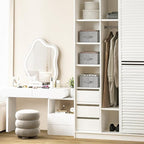 Fixwal 4pcs Wardrobe Clothes Organizer with Board Closet Organizers and Storage 6 Grids Divider Organizers Compartment Storage Bins for Jeans T-shirt Pants Legging