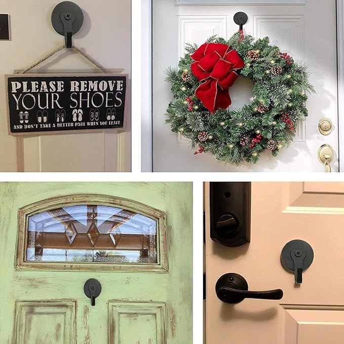 Pmsanzay Magnetic Wreath Hanger － it can be Used on Metal Door - Pack of 2
