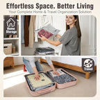 Vacuum Storage Bags for Travel, 15 Pack Vacuum Seal Bags for Clothing With Wireless Electric Pump, Space Saver Bags for Luggage, Clothes, Seasonal Storage- Vacuum Compression Bags Travel Essentials