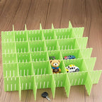 ZOENHOU 60 PCS Green Drawer Dividers, 12.6 x 2.8 Inch Adjustable Premium Plastic Drawer Divider Organizers for Makeup Drawers Desktop Kitchen drawer Organizers and Storage