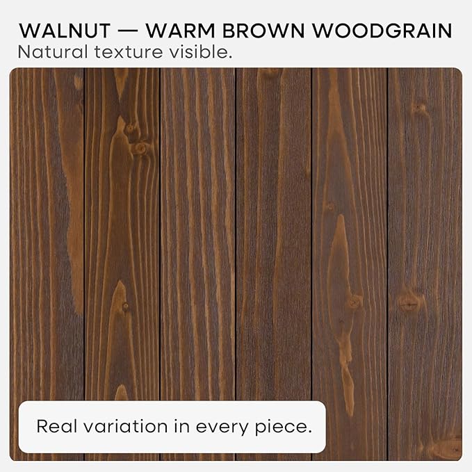 Homeforia Classic Walnut 36 inch Floating Shelf, High End Solid Real Wood Small 36inch Floating Shelves for Wall Mounted, 36in Floating Shelves, Heavy Duty Bracket, 36 X 6.5 X 1.75 inches, Set of 4