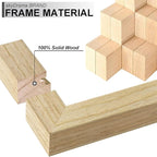 100% Solid Wood 11x14 Picture Frame Set of 5, Natural Oak Frame Display Photo 8x10 with Mat or 11 x 14 without Mat, 11 by 14 Frame Natural Wood Finish for Wall - 5 Pack/Natural/11 x14