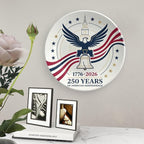 250th Anniversary Decorative Plates 8 Inch Patriotic Decorations Eagle Liberty Bell Commemorative Plates with Stand Memorial Day 4th of July Veterans Day Home & Office