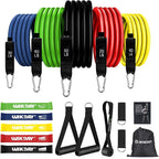 Exercise Resistance Bands with Handles for Working Out, 150/200/250/300 Lbs Workout Bands Set with Door Anchor for Physical Therapy, Yoga, Pilates