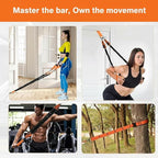 Adjustable Pull Up Assistance Bands with Foot and Knee Support, Heavy Duty Resistance Bands for Pull Up Bar, Full Body Strength Training System for Home Gym, Pull Up Assist Bands with Handles and Bag