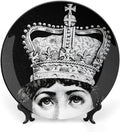 Lina Cavalieri Plate, Wall Decorative Plate, Mysterious Face Plate Wall Hanging Decoration,Including Bracket and Special Spring Hook, 8inch, Style12
