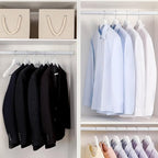 TOPIA HANGER Wooden Coat Hangers 20 Pack, White Wood Suit Hangers with Non Slip Pants Bar, 360° Swivel Hook and Shoulder Notches for Camisole, Jacket, Pants, Smooth Finish Clothes Hangers - CT34W20