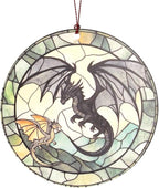 Dragon Ornament, Fantasy Acrylic Round Ornament with Two Dragons, Gothic Home Decoration, Mythical Creature Christmas Ornament 2026, Unique Gift for Dragon Lovers, Fantasy Decor for Men and Women