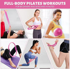 Pilates Essentials Kit for Women Set of 13, Yoga Sets at Home, Includes Pilates Ring, 8-Shaped Tension Band, Yoga Ball - Perfect for Women's Home Workouts & Beginners