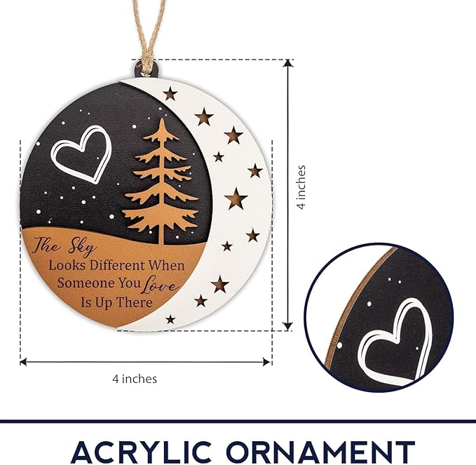 Memorial Christmas Ornament 2026, in Memory of Loved One Ornament, Bereavement Gift for Loss of Father or Mother, Memory Ornaments for Deceased, in Remembrance Gift Keepsake, Sympathy Ornaments Gift