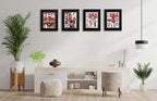 Goldfinch 2 Packs Sports Magazine Frame Displays Magazines Measuring 8.5 x 11.25 or 8.25 x 11 inches with Double Black Core Matting, Deep Frame Moulding, with Installed Hangers