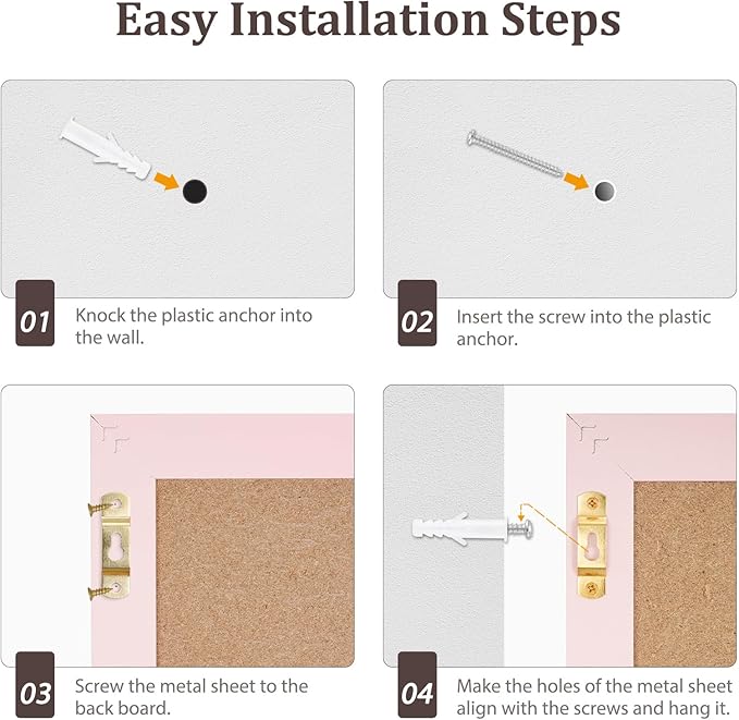 DOLLAR BOSS Bulletin Board with Linen 36'' x 24'' Pink Framed Cork Boards for Walls, Photo Display Pin Board, Decorative Corkboard for Office Home School Girls Dorm Decor with 10 Pushpins, White