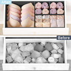 DIMJ Drawer Organizer Clothes, 28Pack Dresser Organizer, Foldable Closet Organizers and Storage, Fabric Dresser Bins, Drawer Dividers for Nursery, Baby Clothes, Underwears, Sock,Black