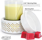 VICTORIA AROMA Ceramic Wax Melt Warmer - LED Night Light Candle Wax Warmer for Scented Wax, Electric Fragrance Wax Melter for Home, Office, Bedroom Decor, and Gifts