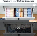 DIMJ Drawer Organizer Clothes - Underwear Organizer Small Sock Organizer Closet Organizers and Storage Box Dresser Drawer Dividers for Baby Clothes,Bra,Socks, Belt, Tie, Set of 12, Pink