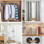Mavivegue Closet Rod, 17 to 28 Inch Gold Adjustable Closet Rods for Hanging Clothes, Hanging Rod for Closet Wardrobes Laundry RV, Bathroom