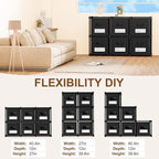 Geelin 6 Cube Storage Organizer with Fabric Bins and Labels 11 Inch, Fabric Collapsible Cubby Clothes Storage Drawer Dresser for Bedroom Living Room Office Organization