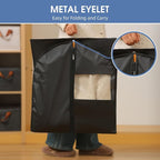 Garment Bags for Hanging Clothes, 50'' Long Dress Bags for Closet Storage, Black Garment Covers with Clear Window for Suits, Coats, Jackets（2 Packs）
