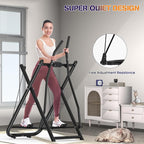 Air Walk Elliptical Glider Machine - 600LBS Capacity, Fully Assembled Low-Impact Design for Home Gym Cross-Training Arm & Leg Cardio Workout-New Version