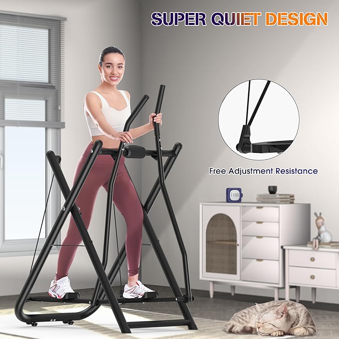 Air Walk Elliptical Glider Machine,Ellipse Machine for Home Cross-Training Arm/Leg Cardio Workout Equipment,Fully Assembled Low-Impact Design for Home Gym,600LBS Loading Capacity-New Version